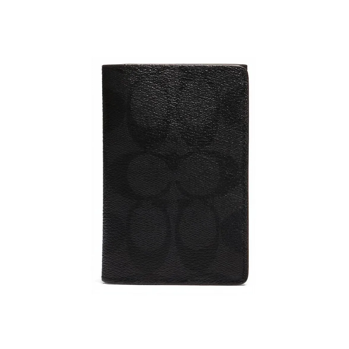 COACH Card Case Cow Leather Card Clip Card Holder Men's Black