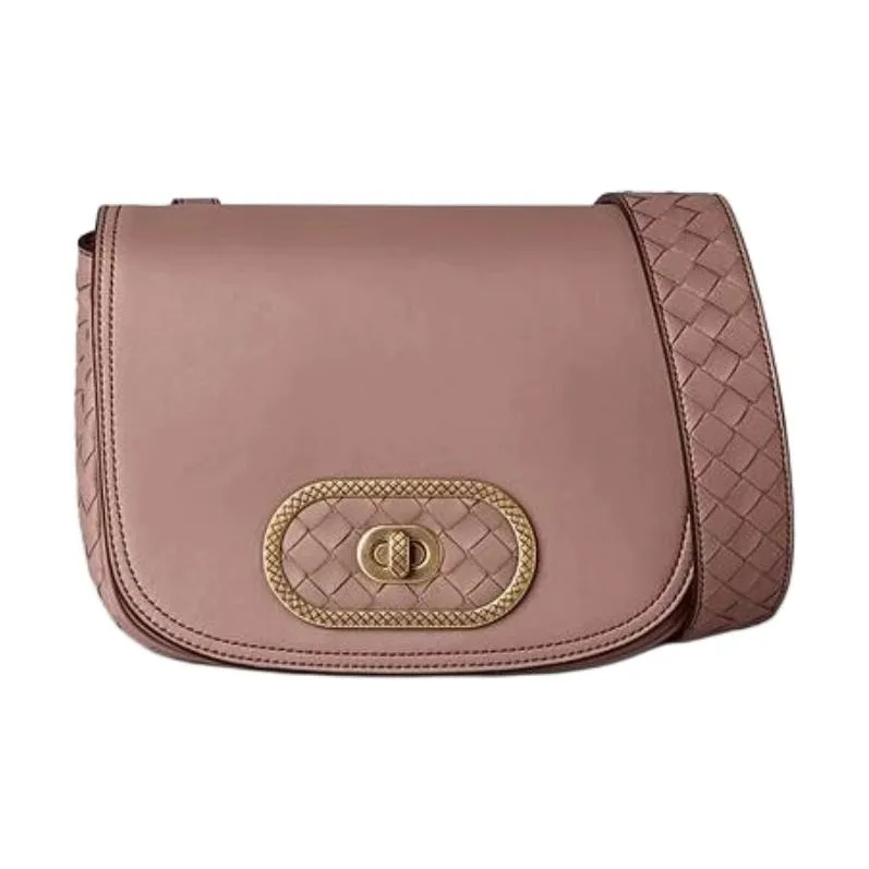 Bottega Veneta Leather Shoulder Bag, Crossbody Bag Women's Pink
