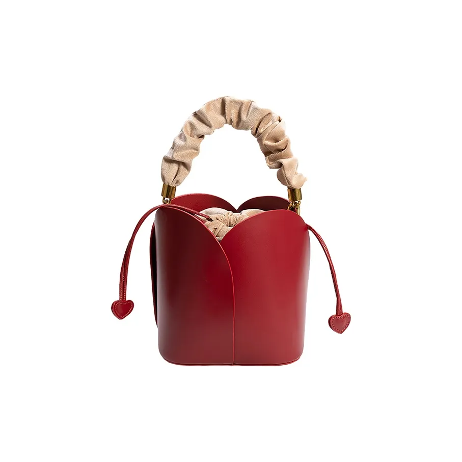 Jade En Plus Microfiber Synthetic Leather Handbag Trumpets Women's Burgundy/Brown/Black