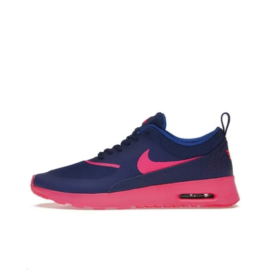 Nike Air Max THEA Амортизация Износостойкие Низкие Кроссовки для Бега Женские Синие Розовые