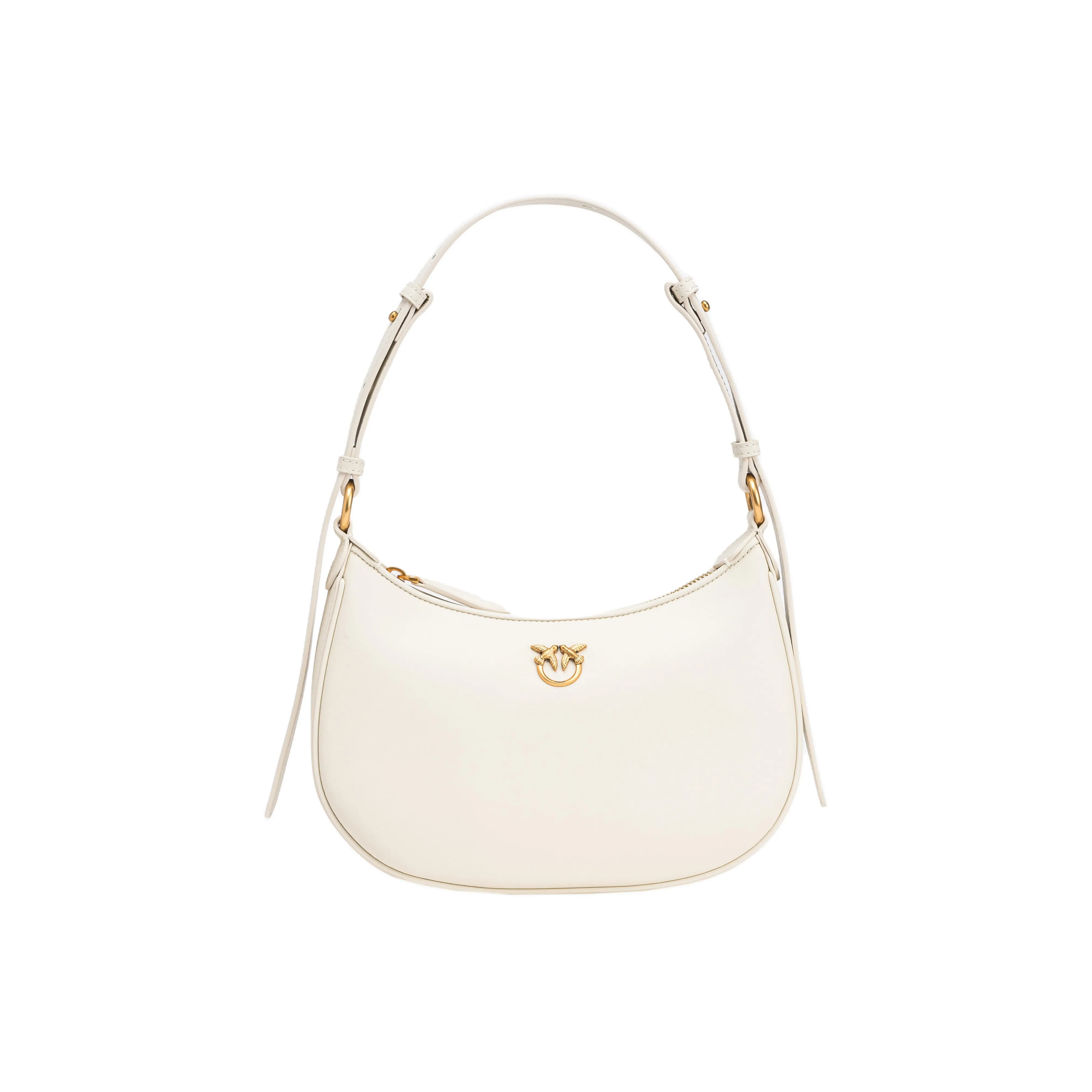 PINKO Love Birds series Коровья кожа Сумка через плечо Женская Белая