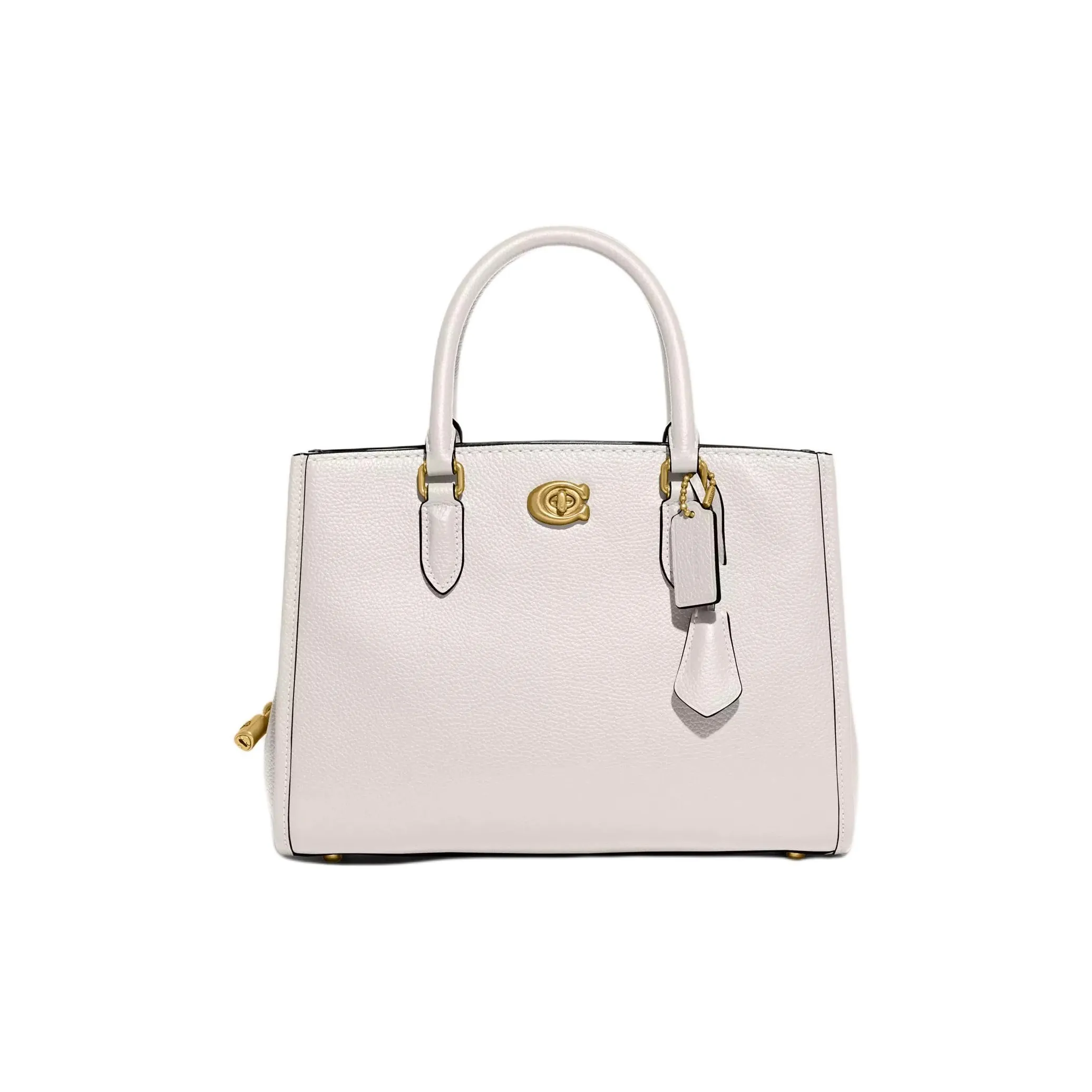 COACH Brooke Leather Tote Bag Shopping Bag Shoulder Bag Crossbody Bag Handbag Large Size Women's White