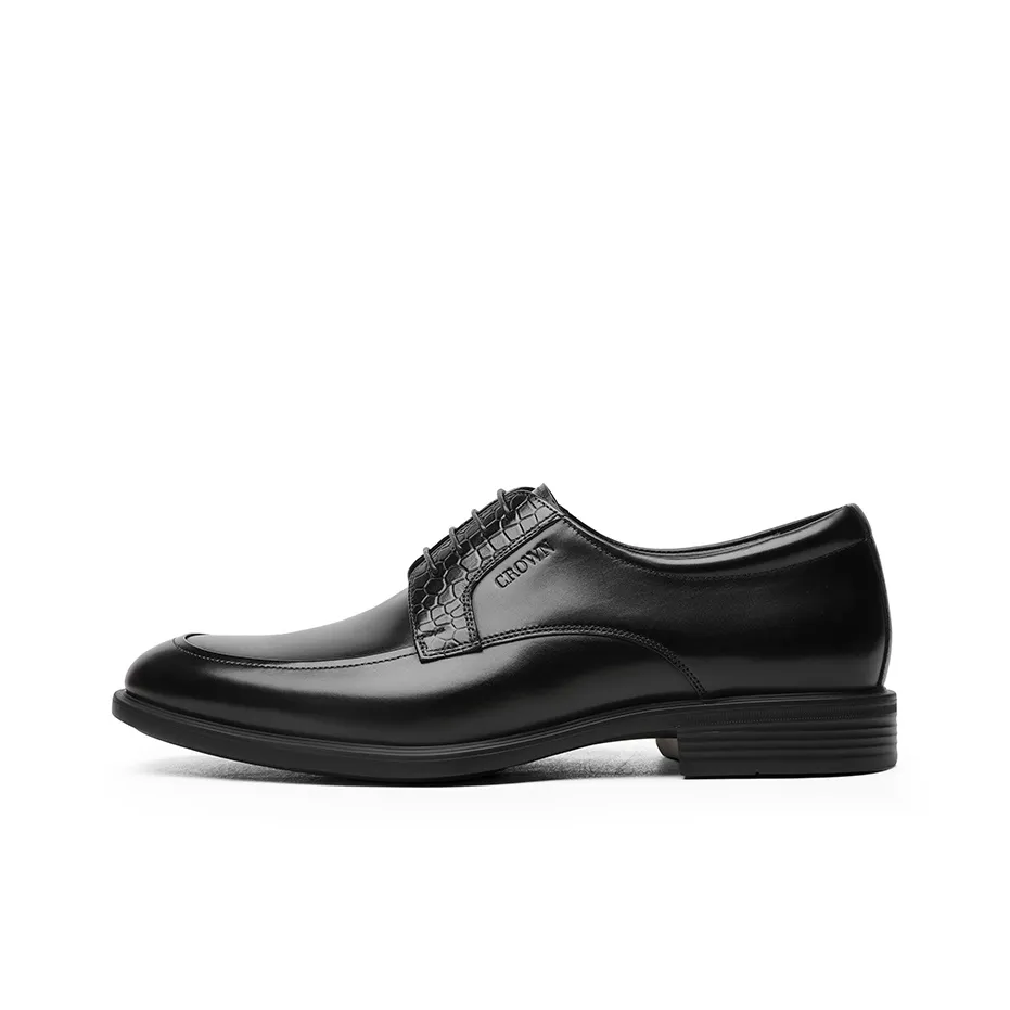 CROWN Dress Shoes Men's Low Top Light Brown/Black
