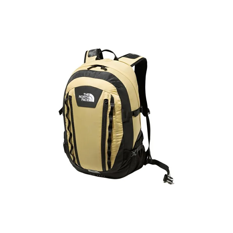 THE NORTH FACE 33L Backpack Outdoor Bag Recycled Polyester Beige Yellow Unisex