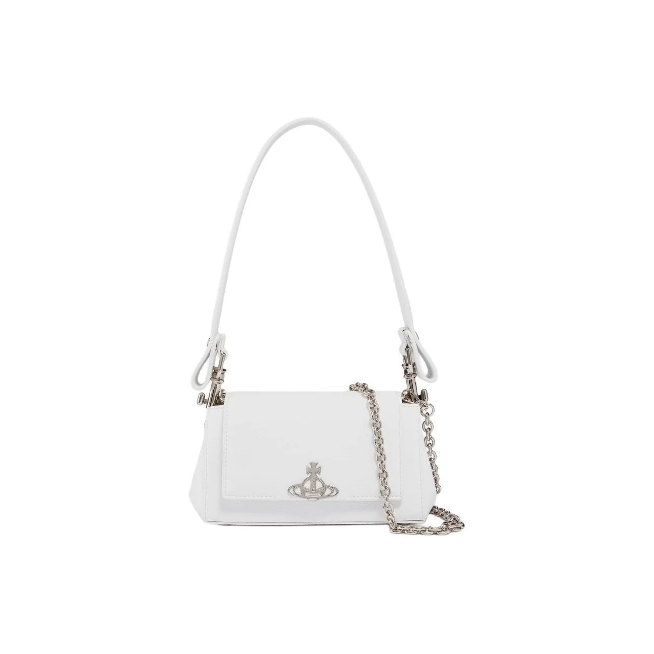 Vivienne Westwood HAZEL Vegan Leather Handbag, Shoulder Bag, Crossbody Bag Women's White