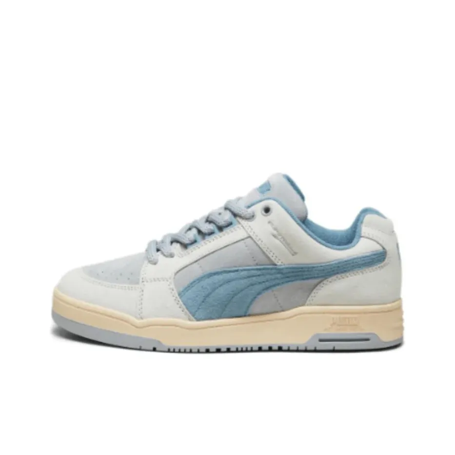 PUMA Slipstream Anti Slip Wear Resistant Low Top Skateboard Shoes Men's White Blue