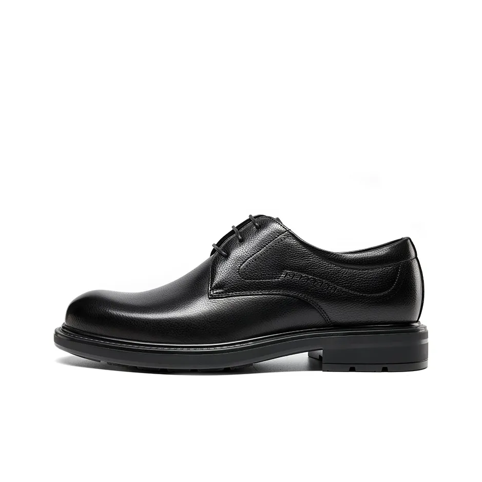 Satchi Business Formal Leather Shoes Men's Black 3.5CM