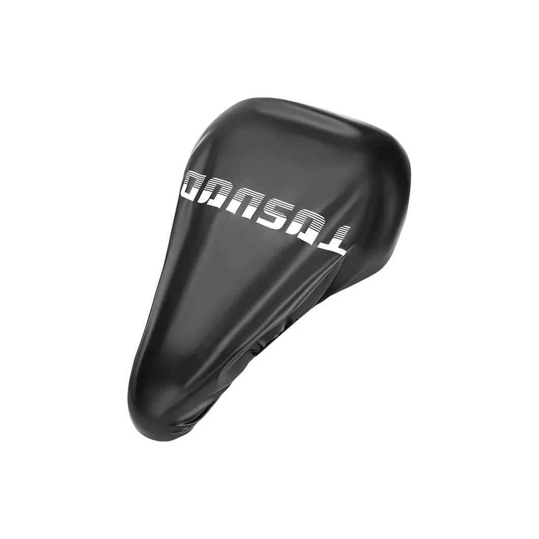 TOSUOD Cycling Gear Bike Seat Cushion Rain Cover PU Black