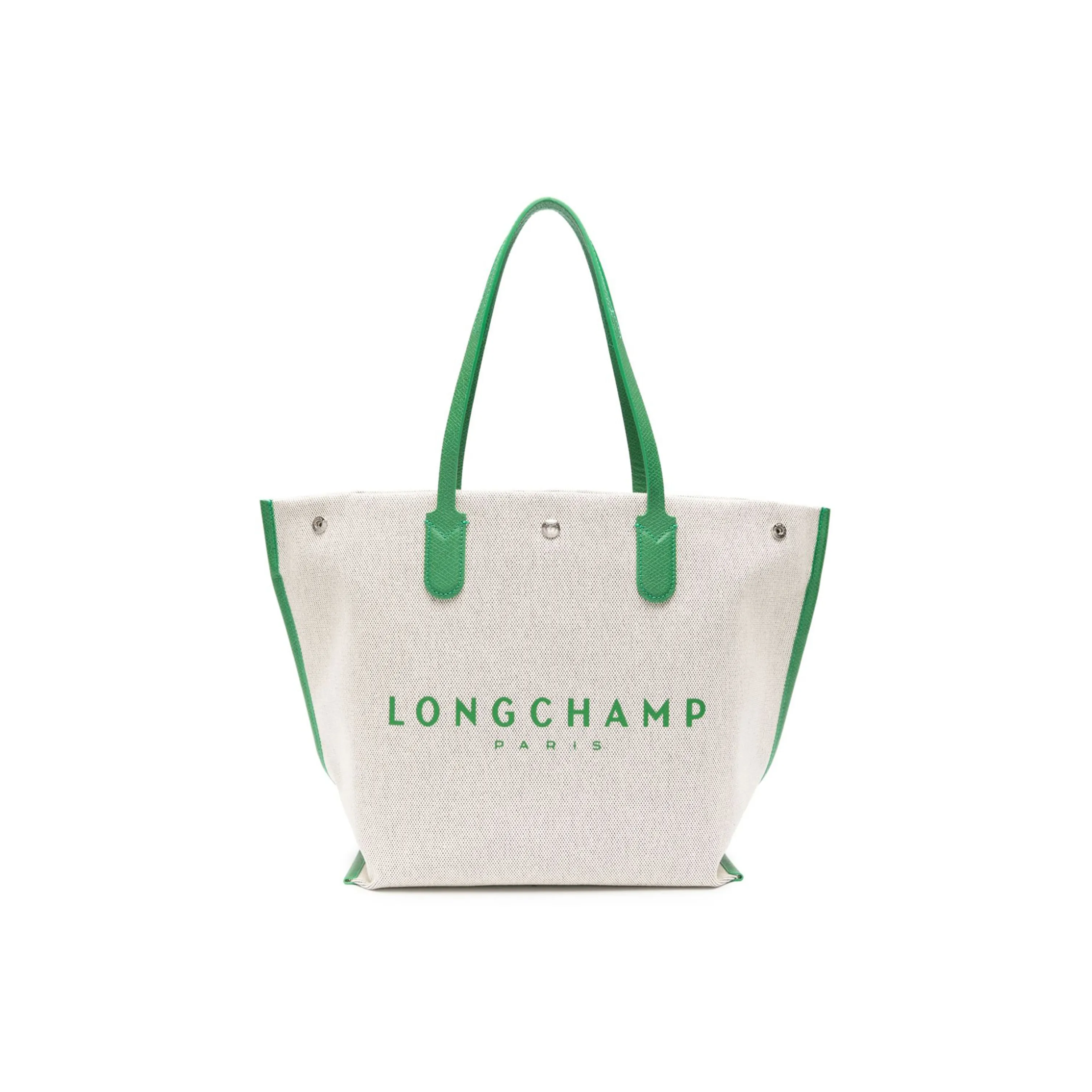 LONGCHAMP Roseau Хлопок And Canvas Сумка-тоут Сумка для покупок Сумка Большая Женская Зеленая