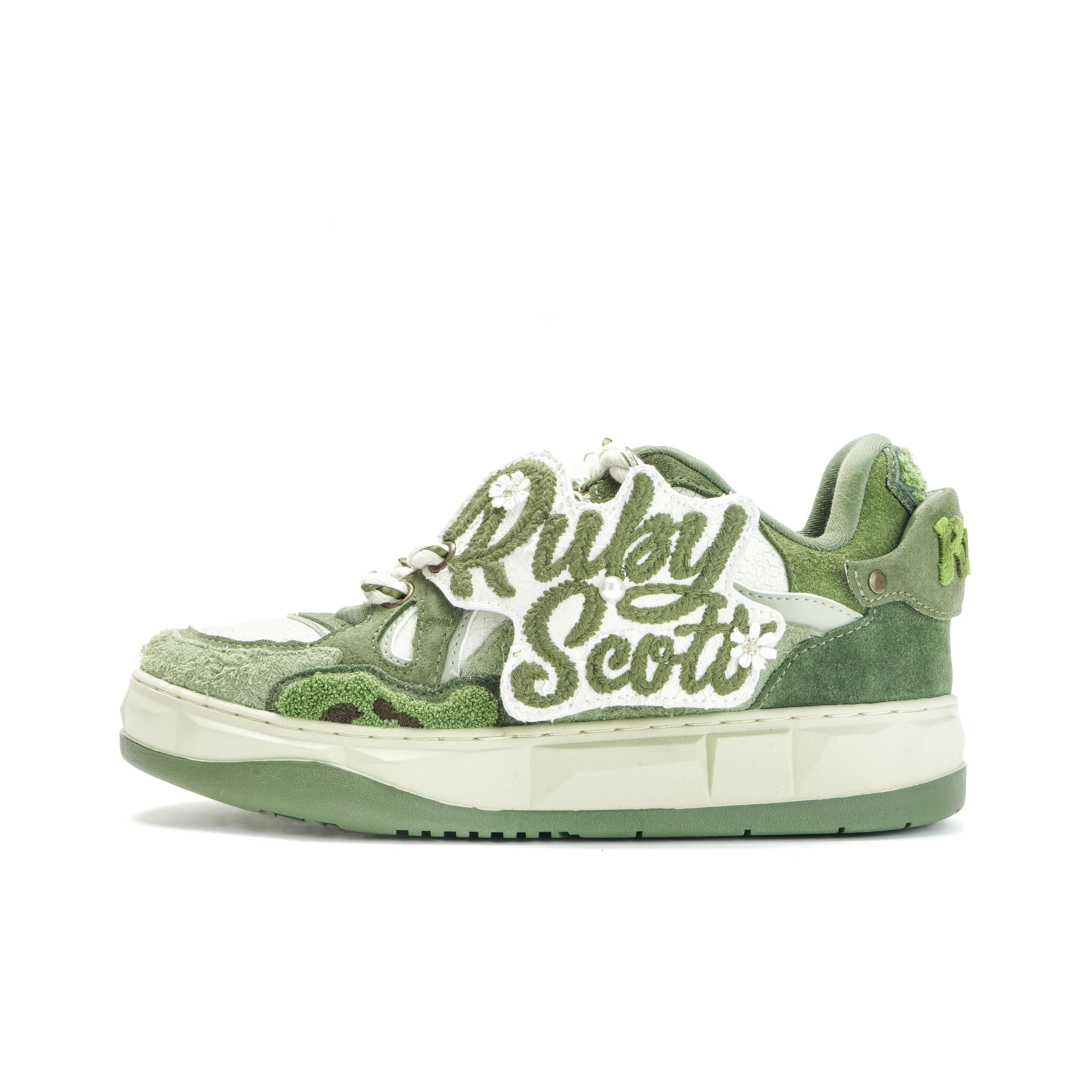 Ruby Scott The Wizard Of Oz 'All Of Green' Low Top Skateboard Shoes Unisex Moss Green