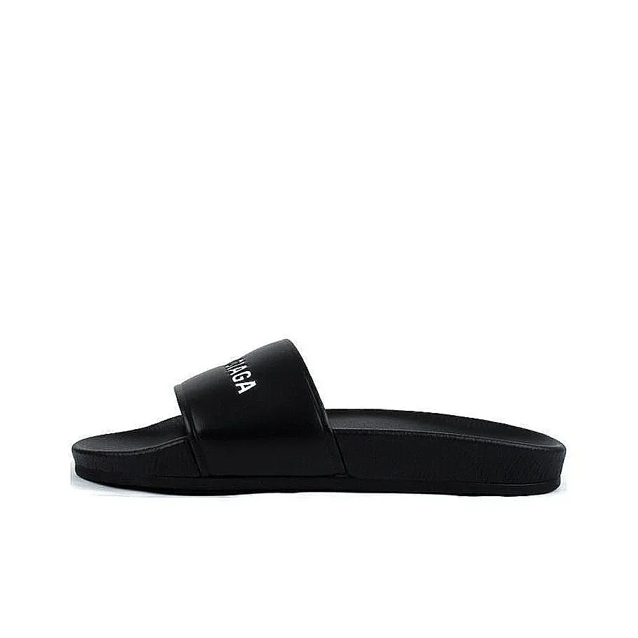Balenciaga Pool Slides 'Black White' Women's