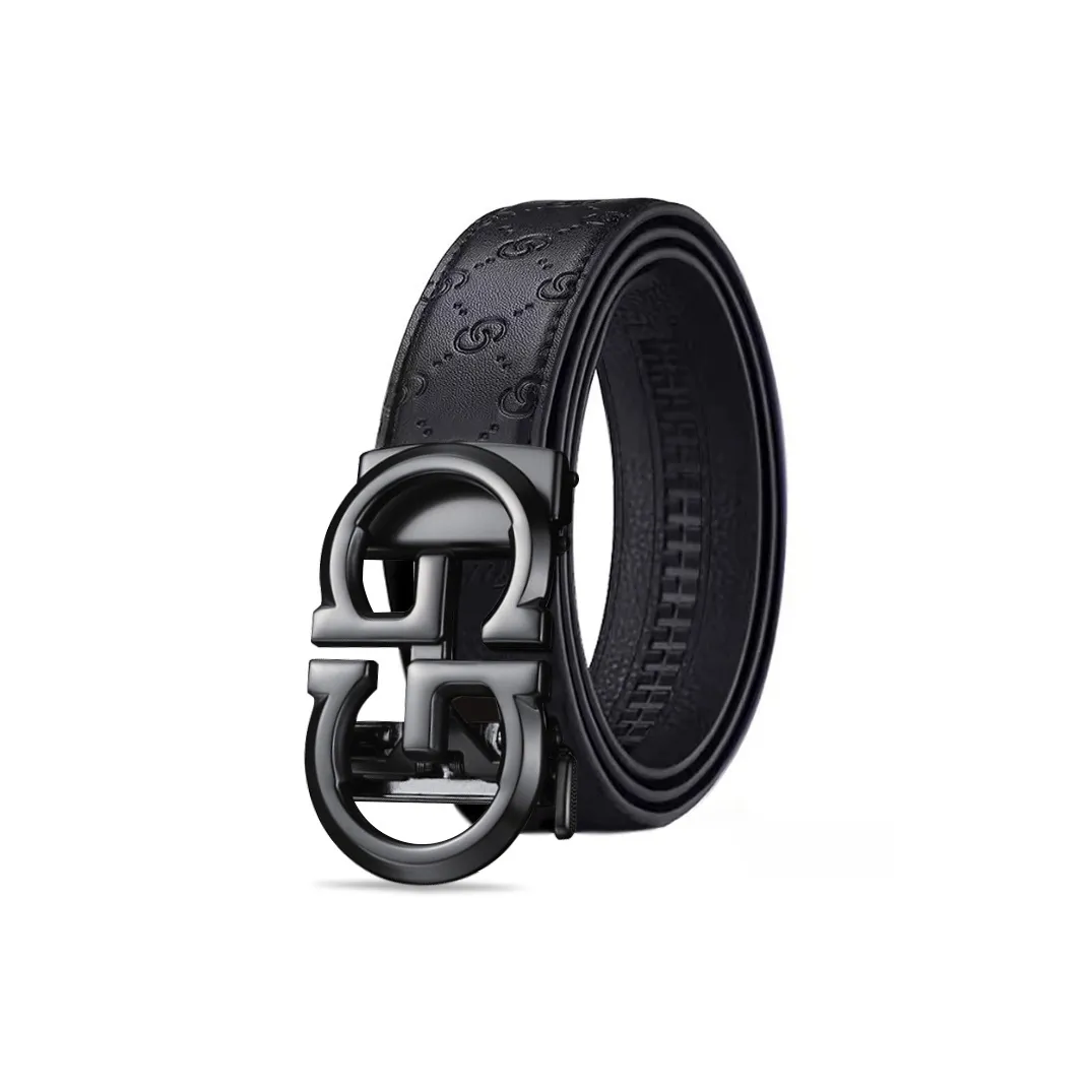 JEEP SPIRIT Business Casual Dad Gift Father's Box Luxe Advanced, Automatic Buckle Leather Belts Men's Width 3.5cm