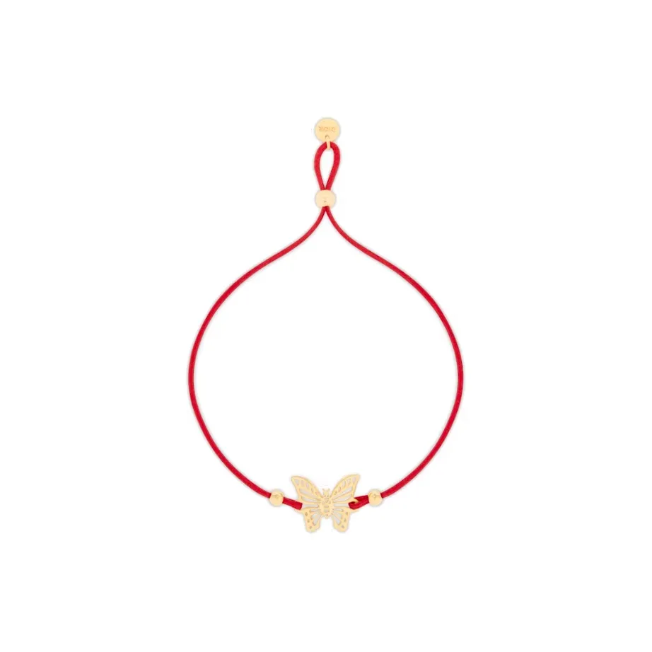 DIOR Cotton Thread, Metal Bracelets Women's Red