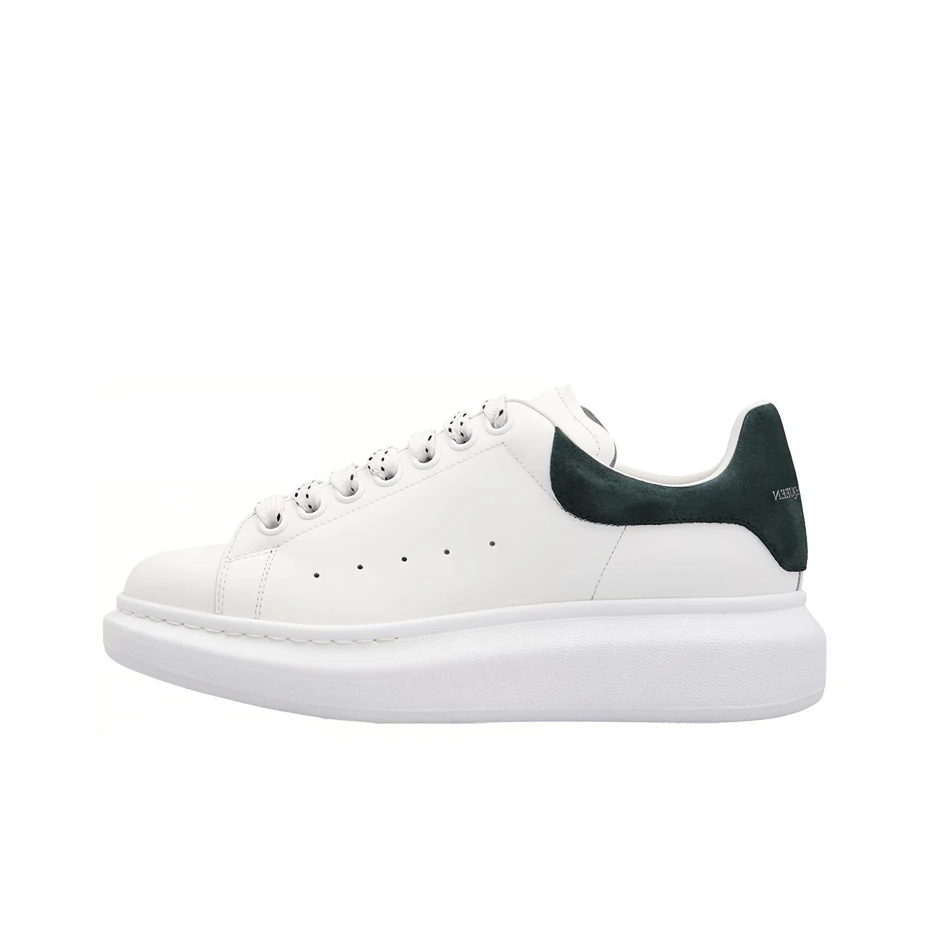 Alexander McQueen Oversized Low Top Sneakers 'White Dark Green' Women's