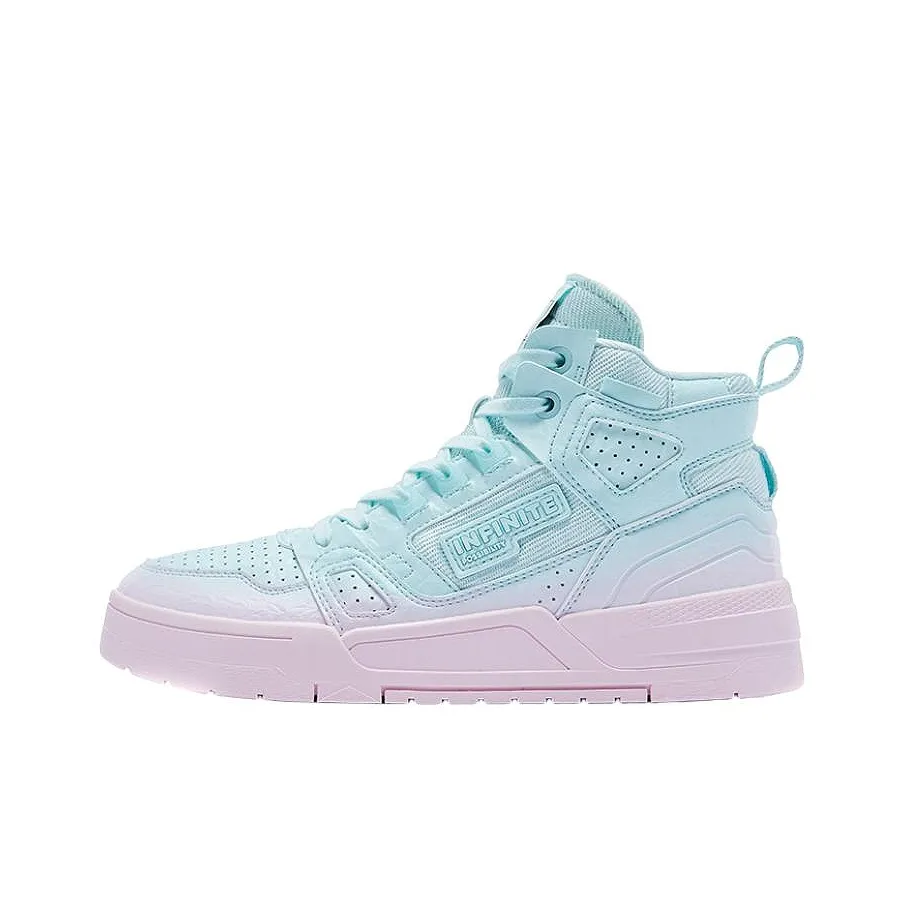 QIAODAN Guiyuan Противоскользящие амортизирующие быстросохнущие устойчивые к ударам высокие кроссовки для скейтбординга женские синие и розовые