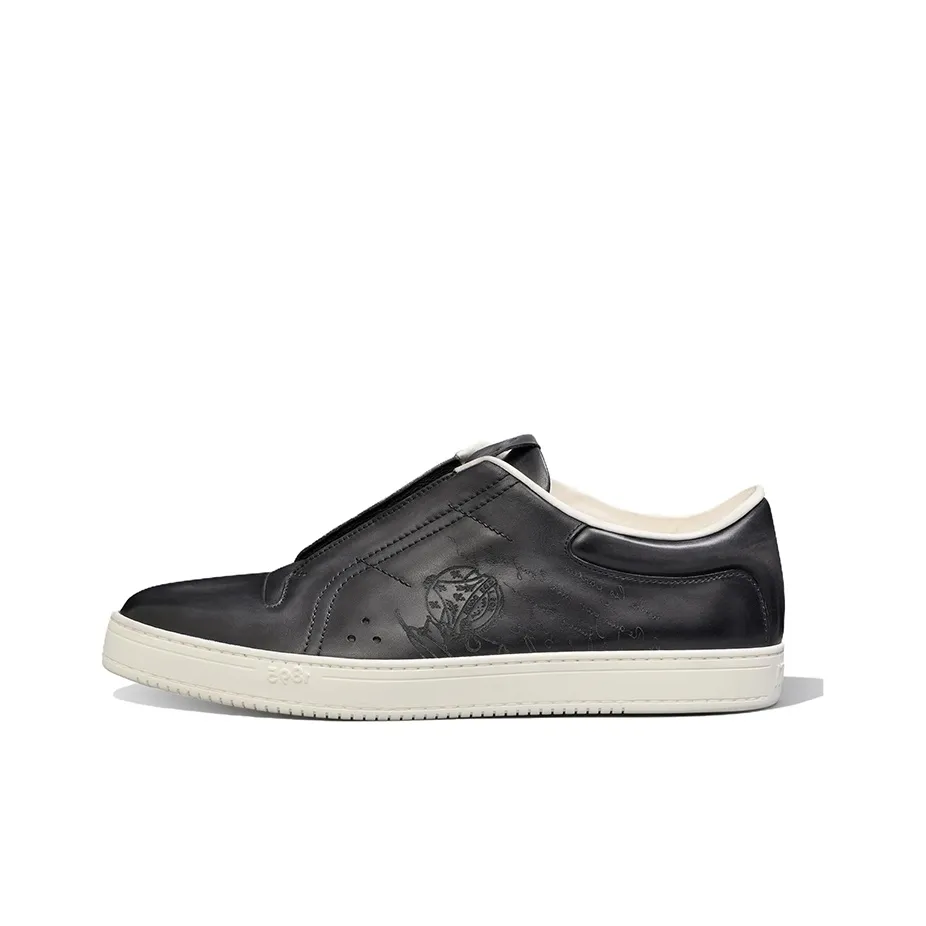 BERLUTI Low Top Skateboard Shoes Men's Black