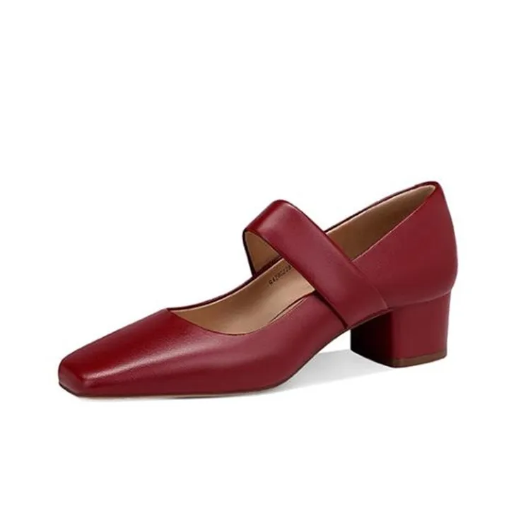 JESSICA SOPHIA Грубый каблук Туфли Мэри Джейн Женские