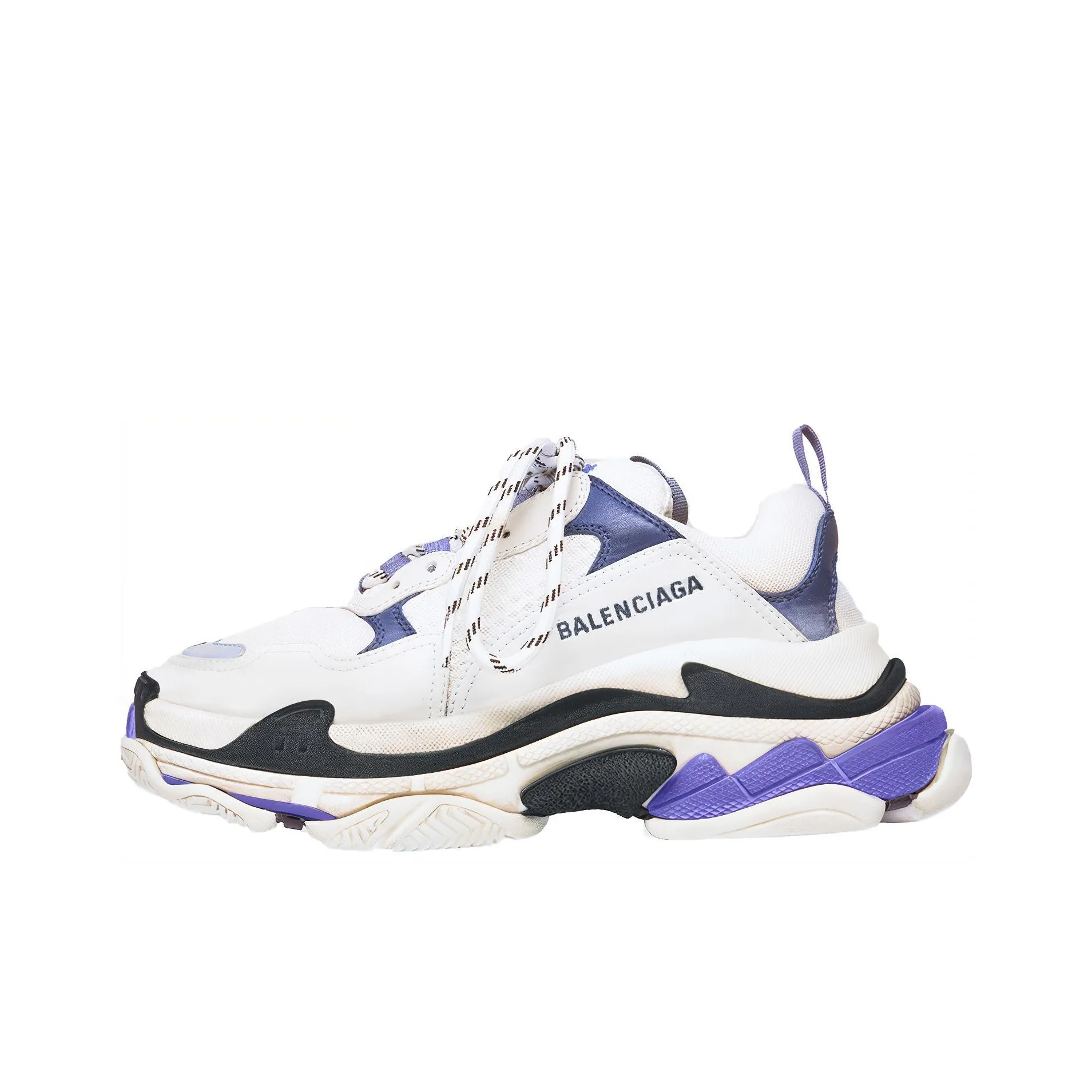 Balenciaga Triple S Trainer 'White Navy Purple' Women's