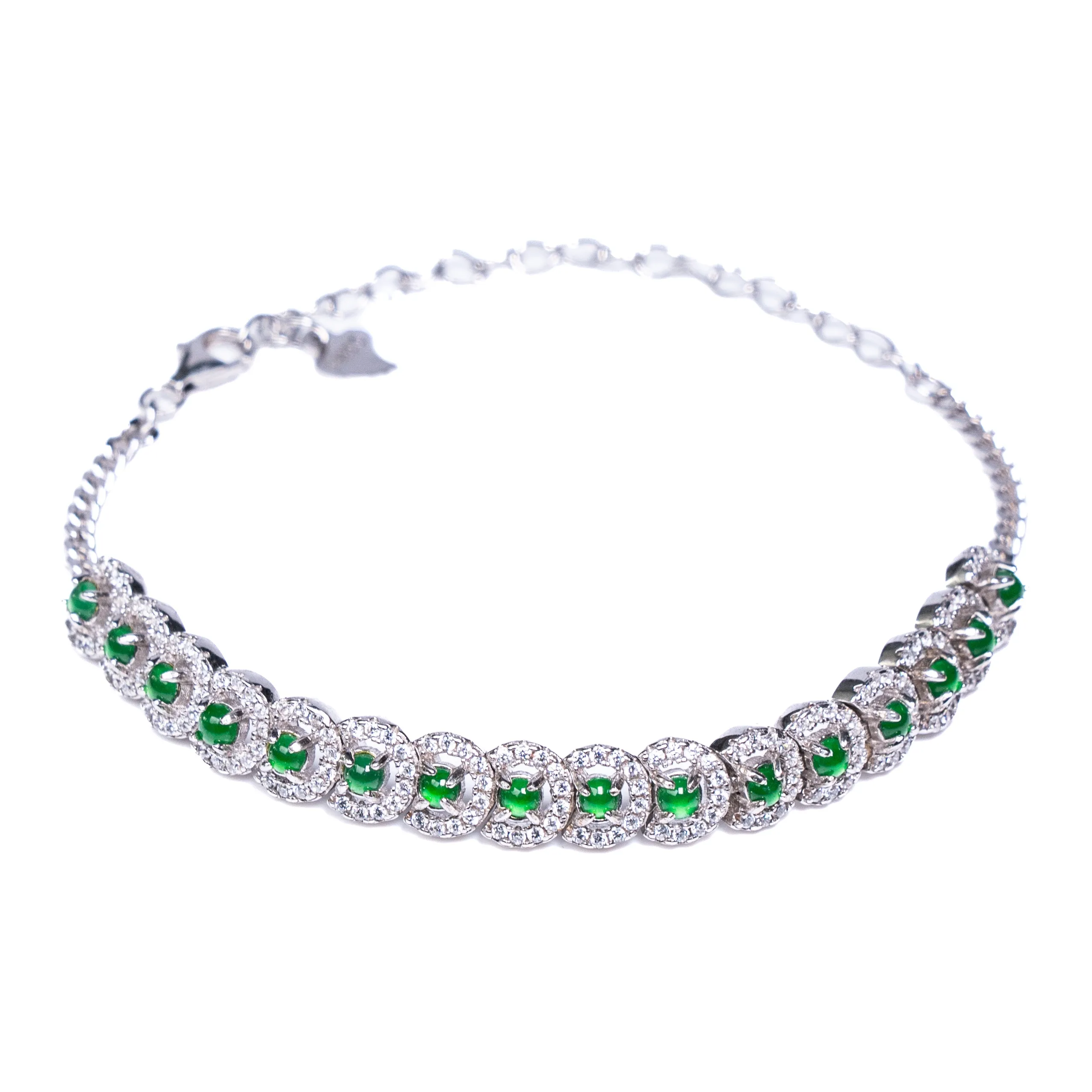 Green Waves Glutinous Jade Jadeite Bracelets Women's