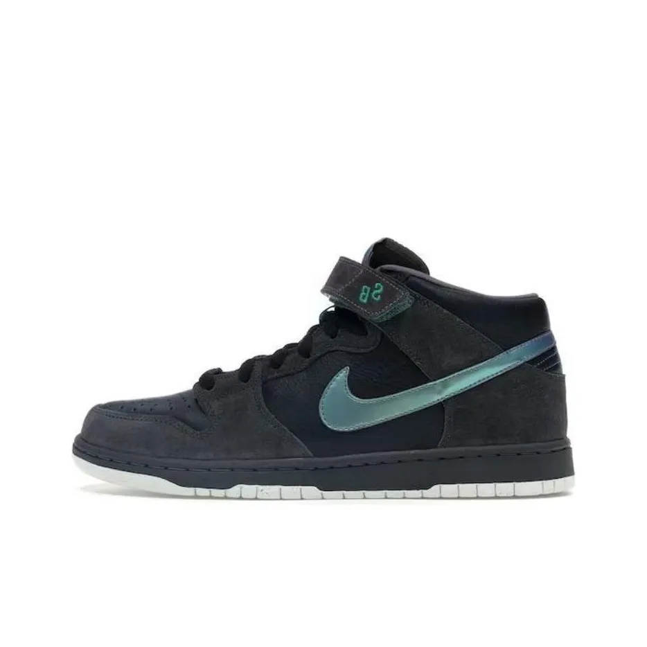 Nike Dunk SB Mid Амортизация Износостойкий MID Топ Скейтборд Кроссовки Унисекс Черный