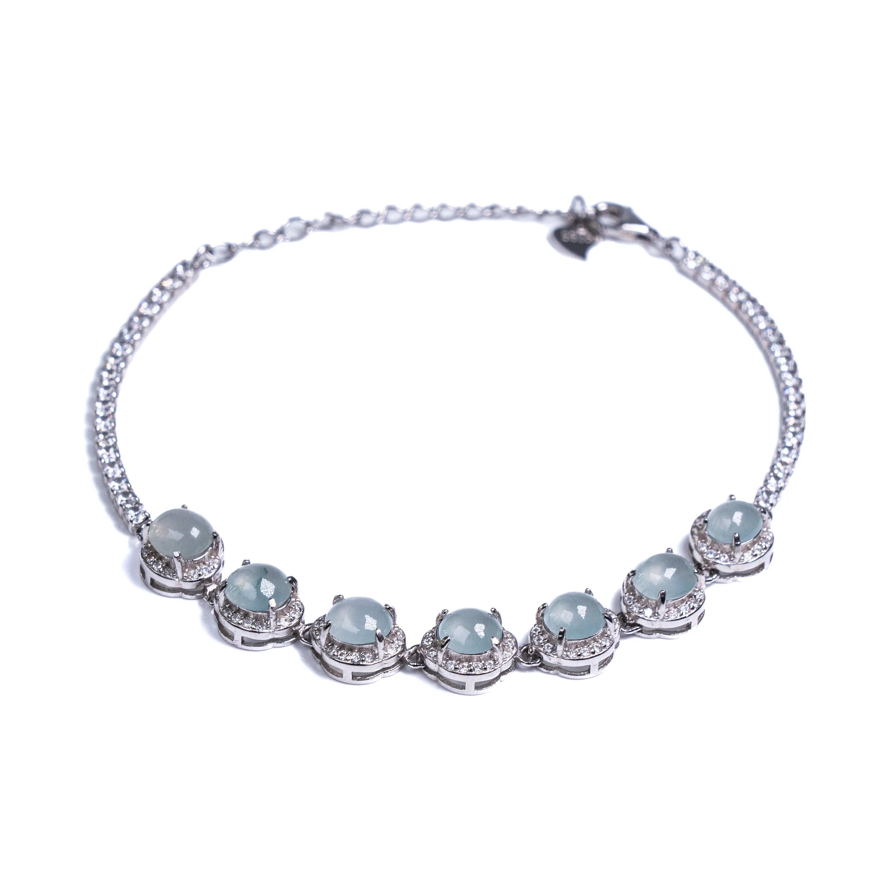 Green Waves Ice Type Jadeite Bracelets Women's