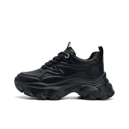 EBLAN Толстоподошвенные кроссовки Low Top Черные Женские
