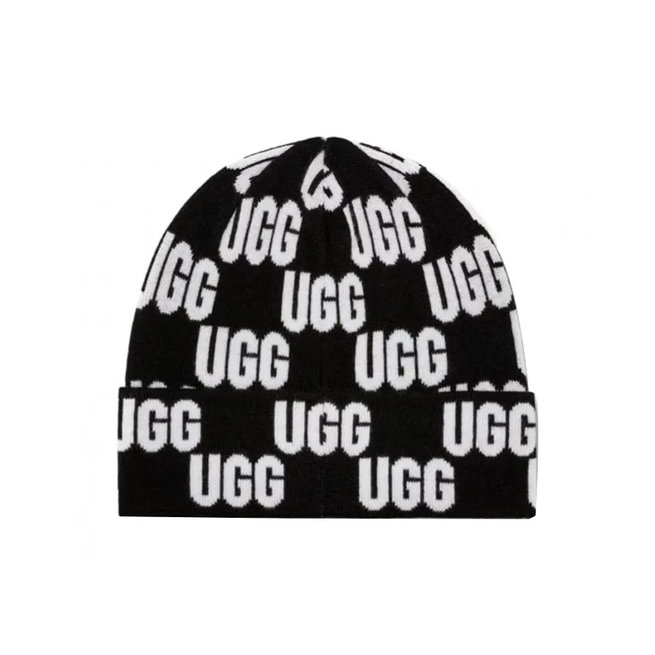 UGG Acrylic Wool Nylon Beanies Unisex Black