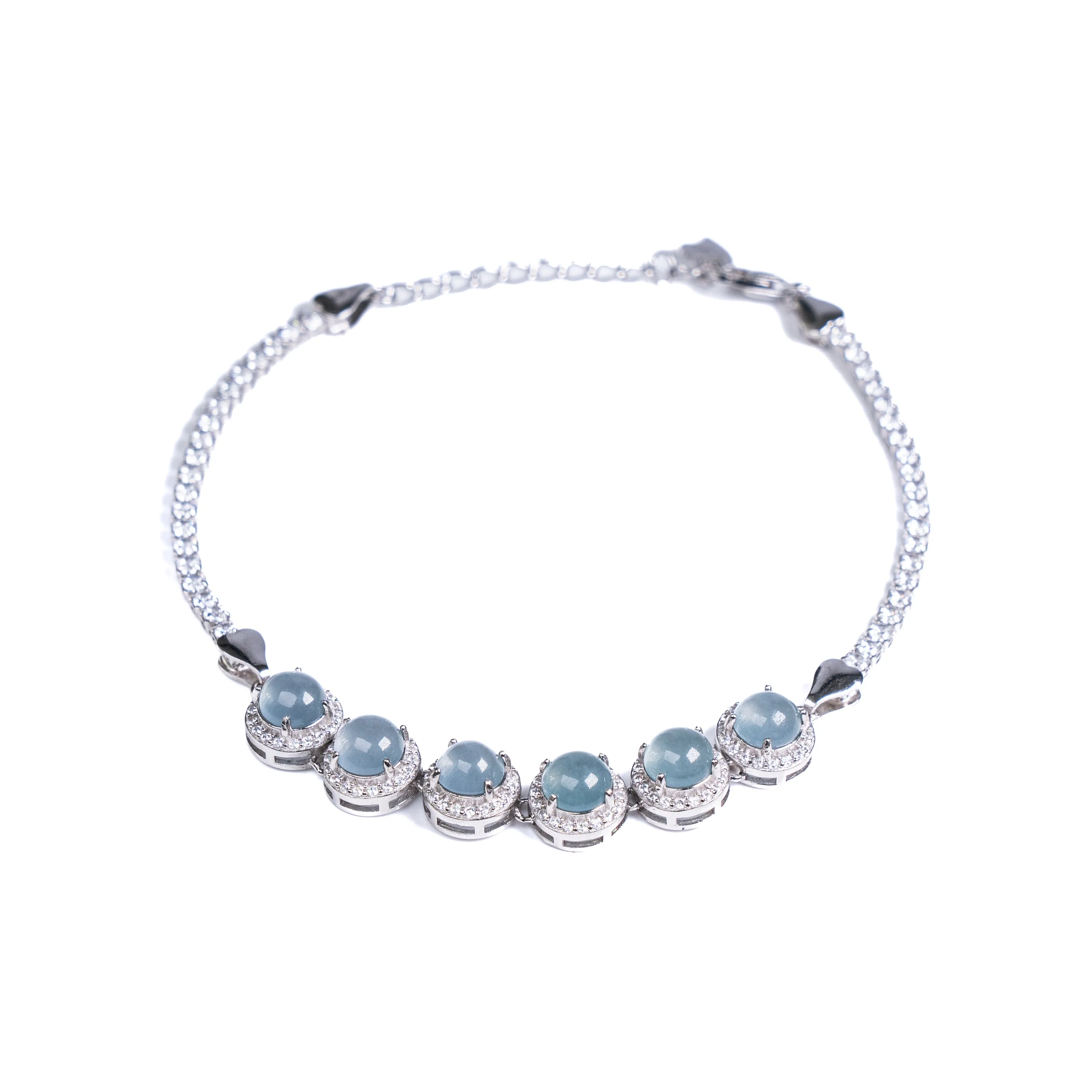 Green Waves Ice Glutinous Jadeite Bracelets Women's