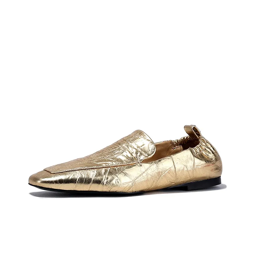 BELLALILY Лоферы 1 см Женские Золотые