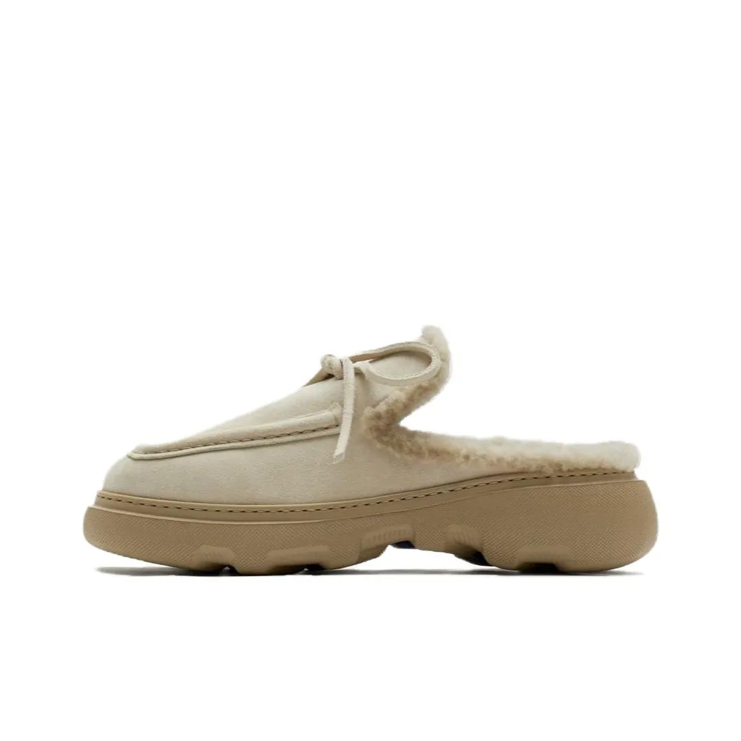 Burberry Logo-charm Suede Mules