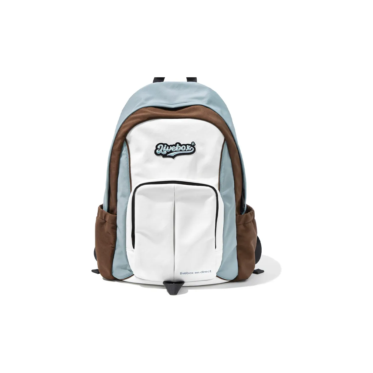 LIVEBOX EN DIRECT Nylon Backpack Travel Backpack Tubas Unisex Blue/Black/Gray Blue