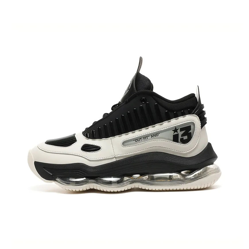 IVERSON Impact-Resistant Support High-Top Basketball Shoes Unisex Beige Black