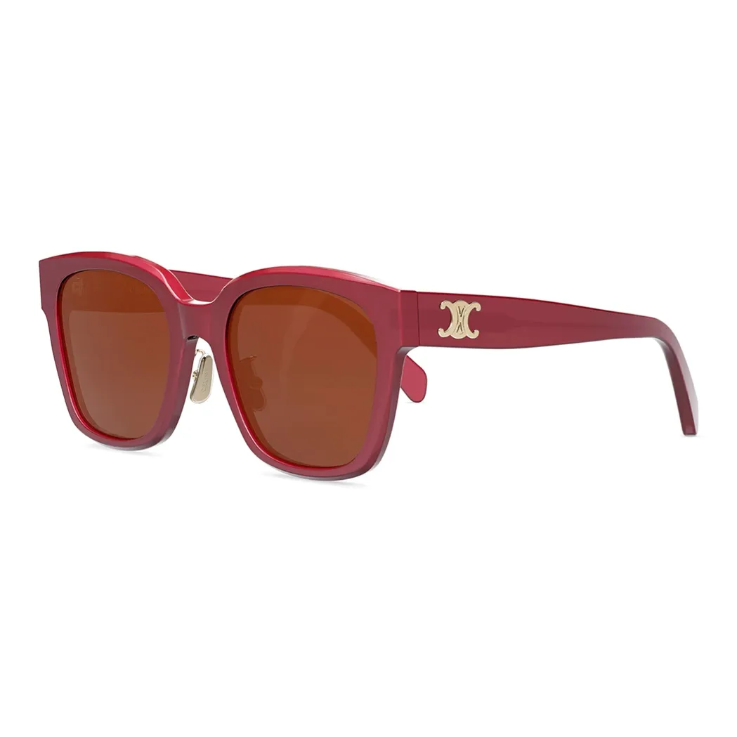 CELINE Металл Ацетат Нерегулярная форма Солнцезащитные очки Унисекс Красный