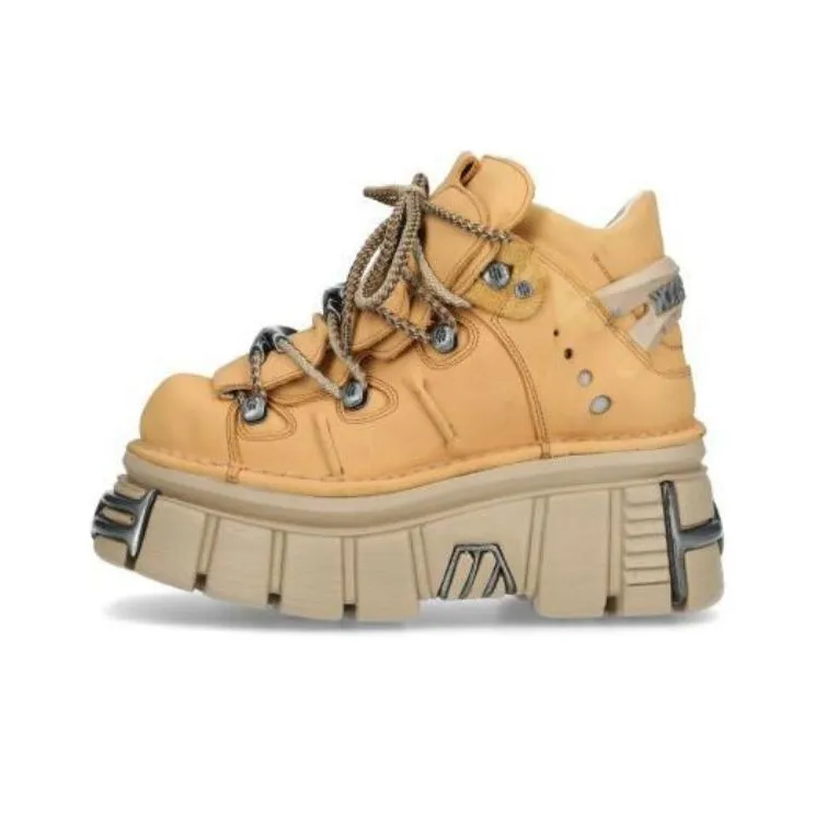 NEW ROCK Low Top Casual Shoes Unisex Yellow