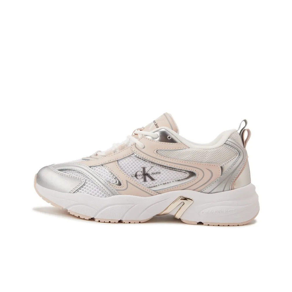 CKJ CALVIN KLEIN JEANS Low Top Chunky Sneakers Women's White Pink