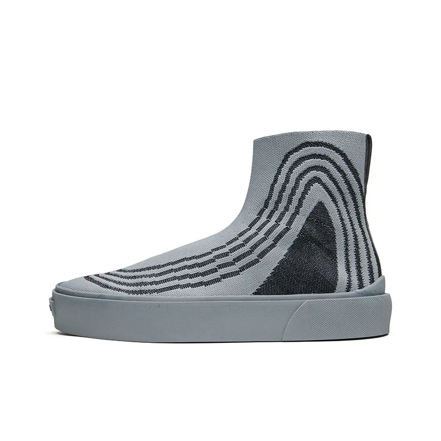 EQLZ EQUALIZER Fault GhostKnit Модный Повседневный Винтаж Высокий Топ Скейтборд Кроссовки Унисекс Призрачный Серый