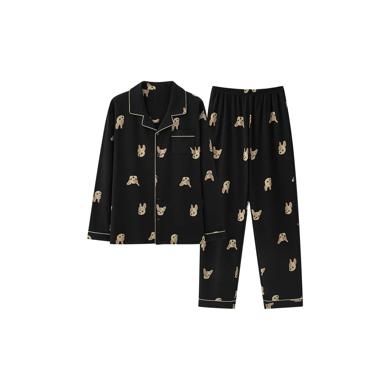 Top Melon Pajama Set Men's Black