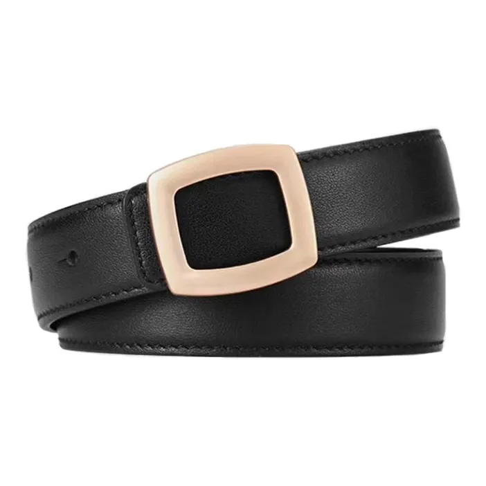AUGTARLION Минималистский стиль Удобный Квадратный Застежка Элегантность Тонкий Обхват талии Кожаные ремни Женские Коричневый черный Ширина 2,8 см