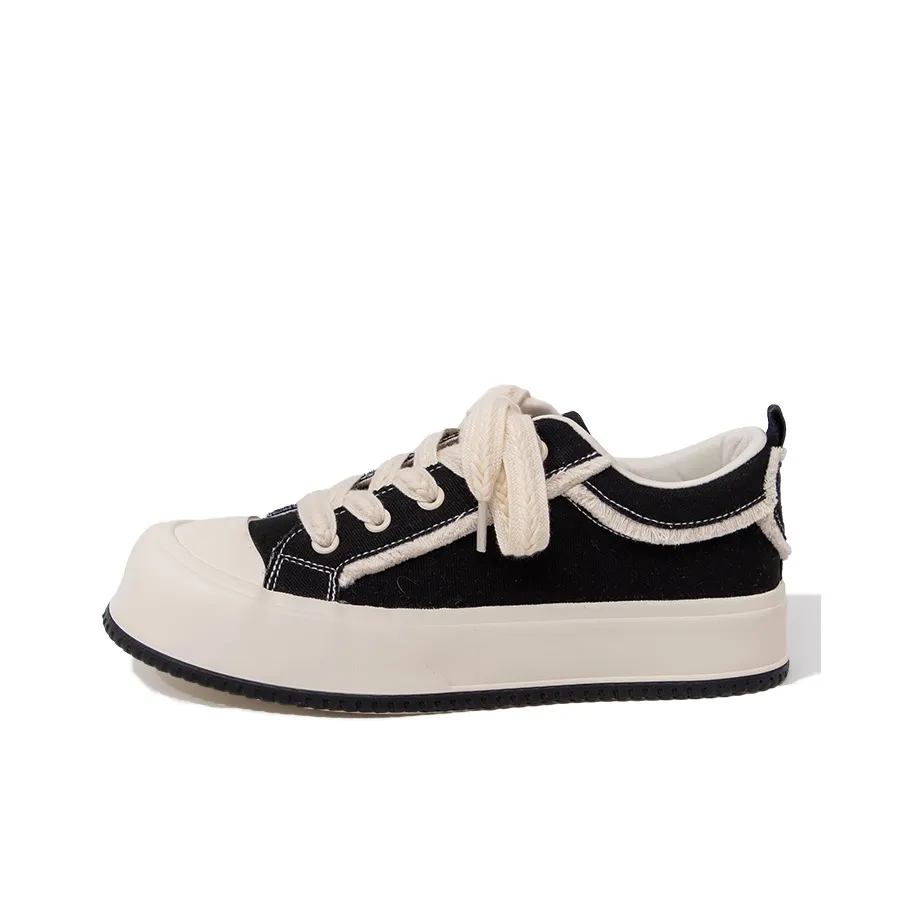 Feiyue Slip-resistant Abrasion-resistant Low-top Canvas Shoes Women's Black Фэйюэ Противоскользящие Устойчивые к истиранию Низкие Кеды Женские Черные