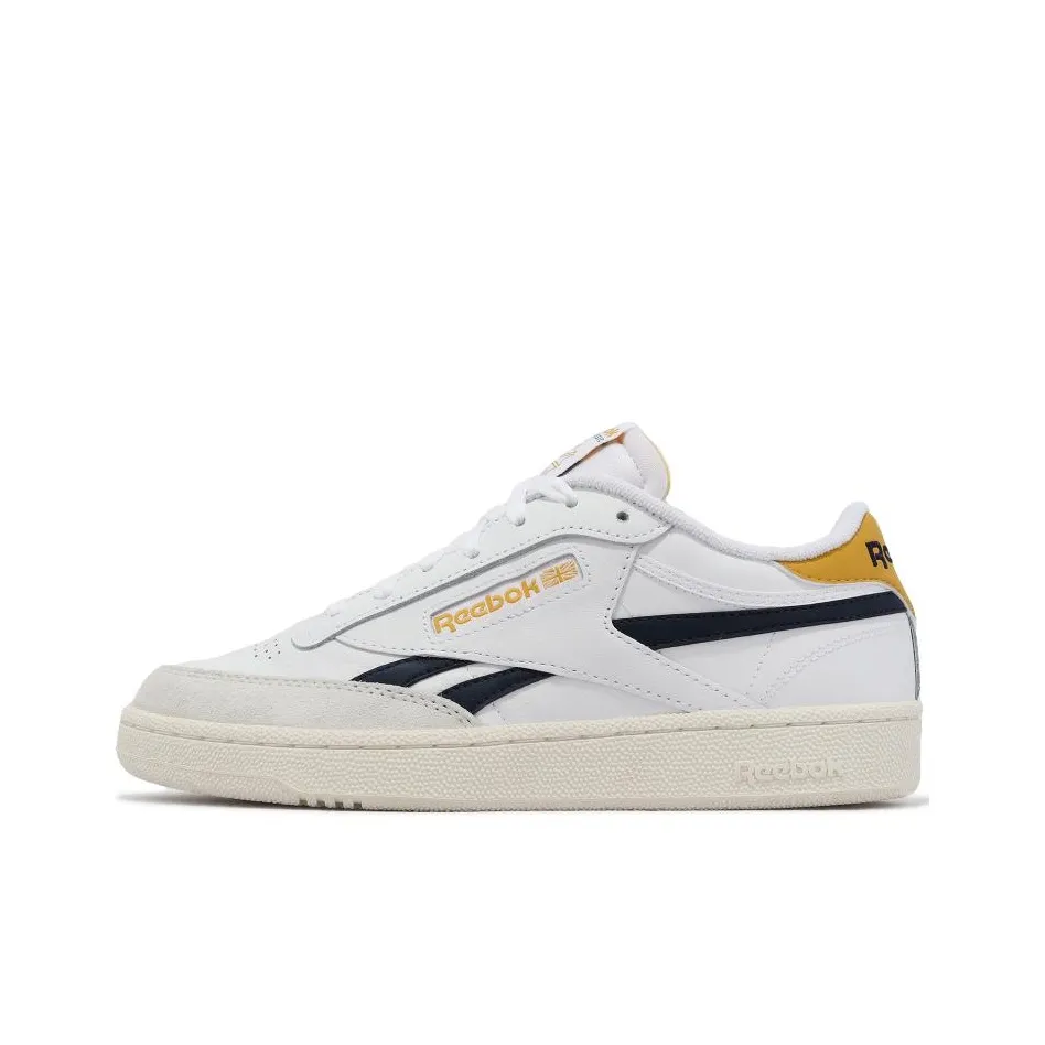 Reebok Club C Revenge White Navy Retro Gold