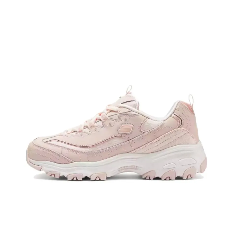 Skechers D'LITES 1,0 Устойчивый к истиранию Баланс Низкий Топ Повседневная обувь Женская Розовая