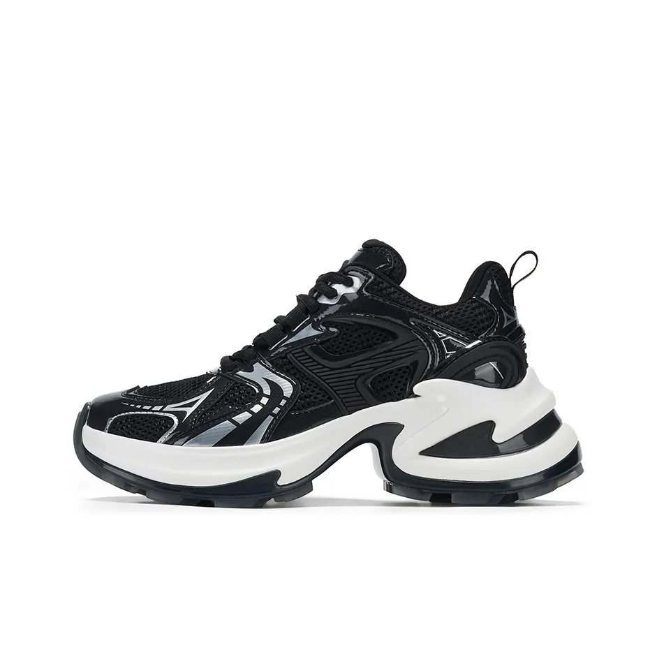 GG CC Chunky Sneakers Women's Low Top Black/Silver