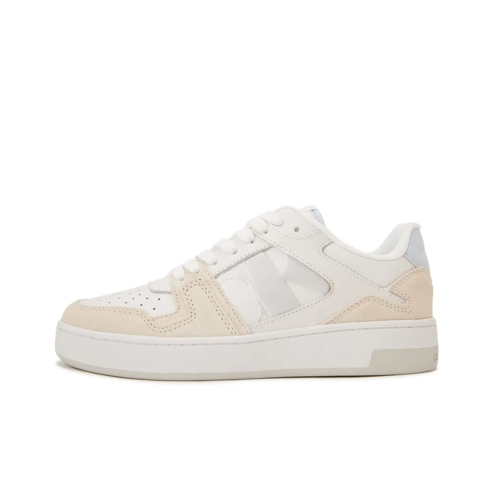 CKJ CALVIN KLEIN JEANS Low top Skateboard Shoes Women's White Pink