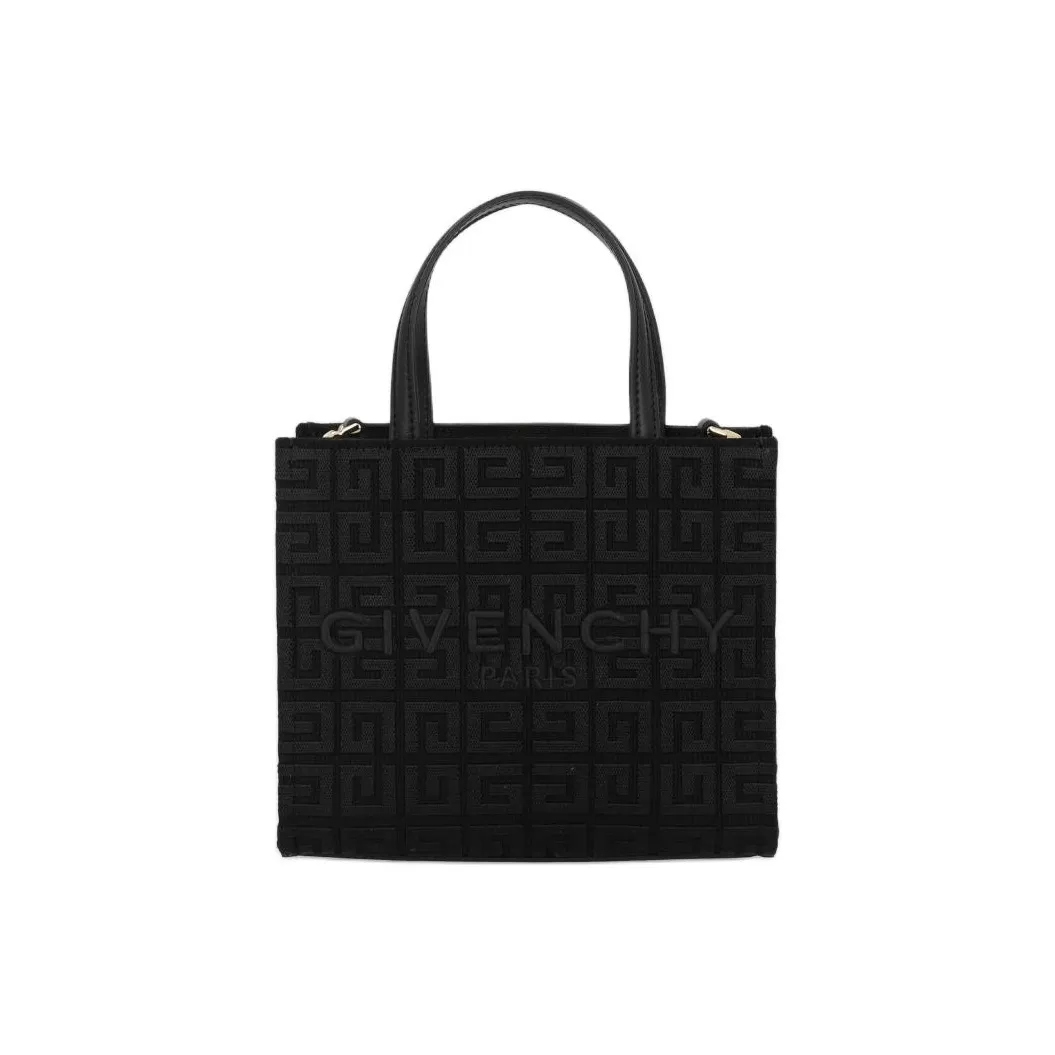 GIVENCHY G Tote Cotton And Acrylic Blend Tote Bag Shopping Bag Shoulder Bag Crossbody Bag Handbag Mini Women's Black