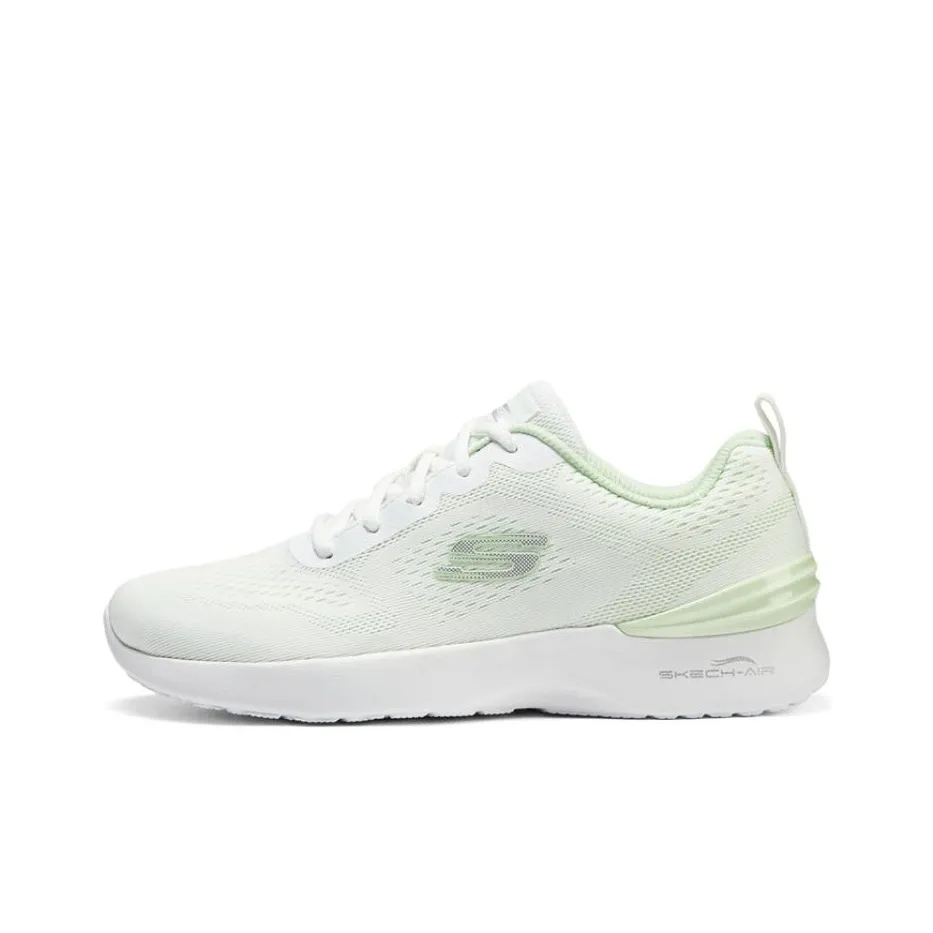 Skechers Амортизация Низкие Беговые Кроссовки Женские Белые Зеленые