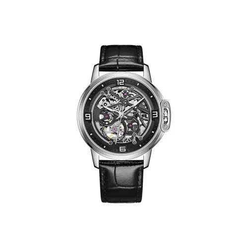 ROSSINI Механический Movement Мужские Часы Коллекция Medallion 42mm*42mm*12mm Черные