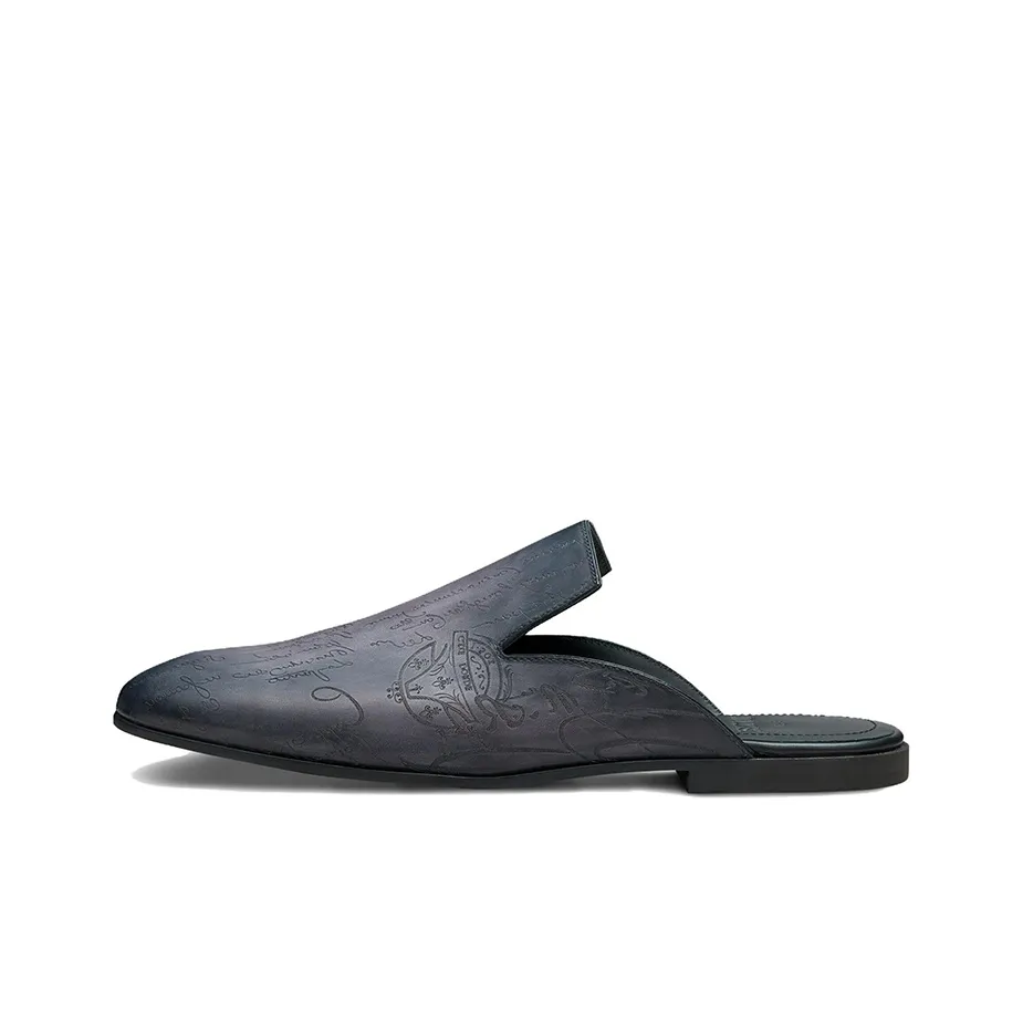 BERLUTI Rubber Sole Closed Toe Slippers Men's Gray