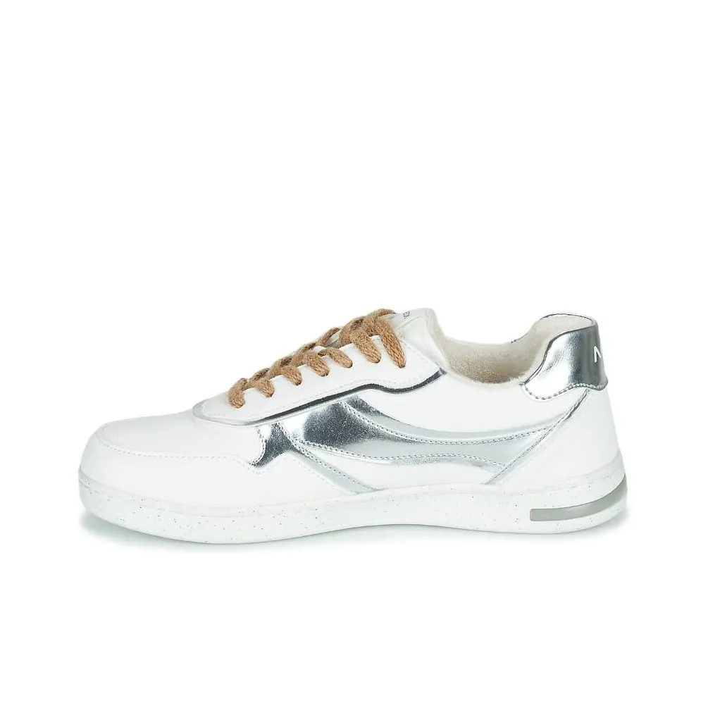 GEOX Low Top Skateboard Shoes Women's White Silver