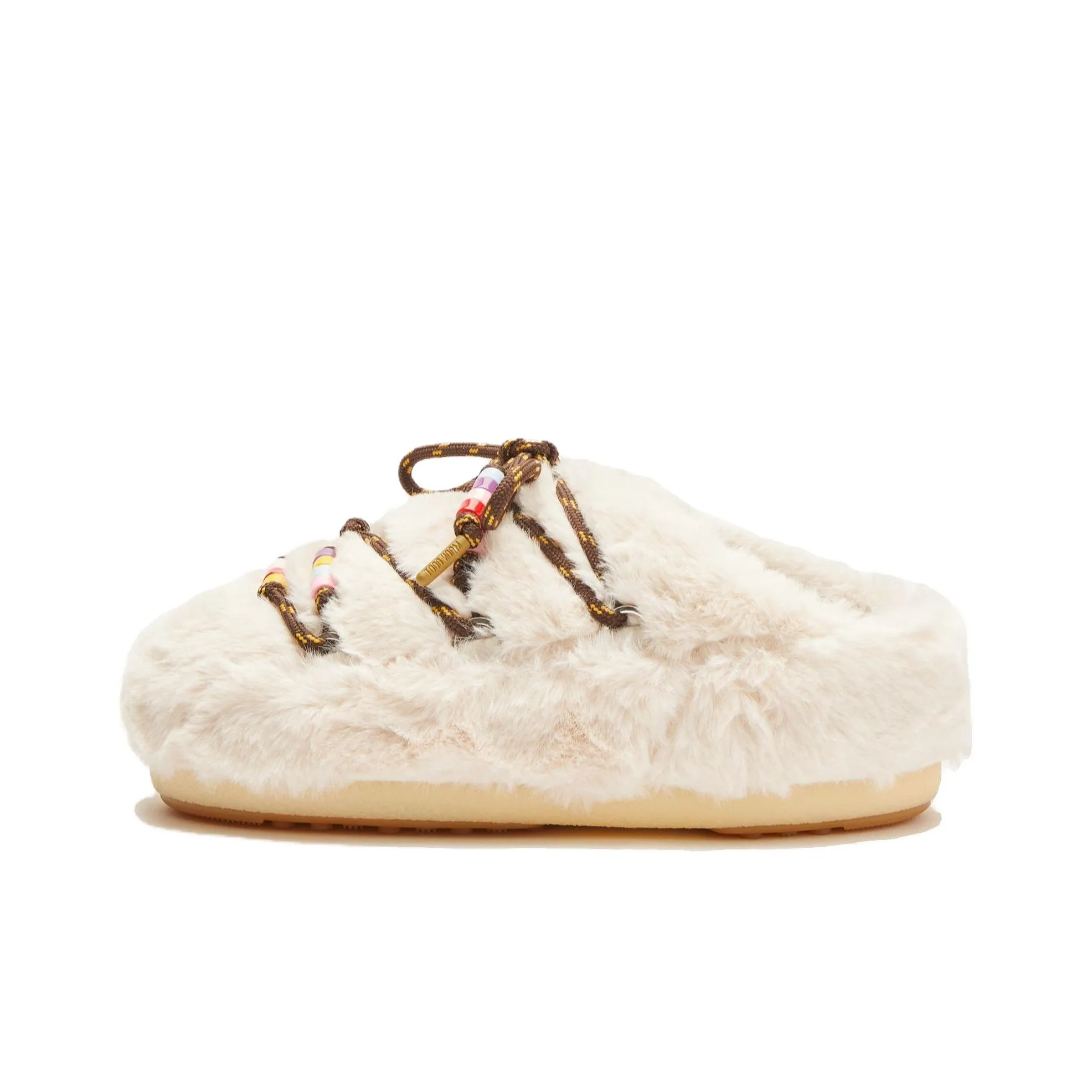 Moon Boot Bead-Embellished Faux-Fur Mules Women's