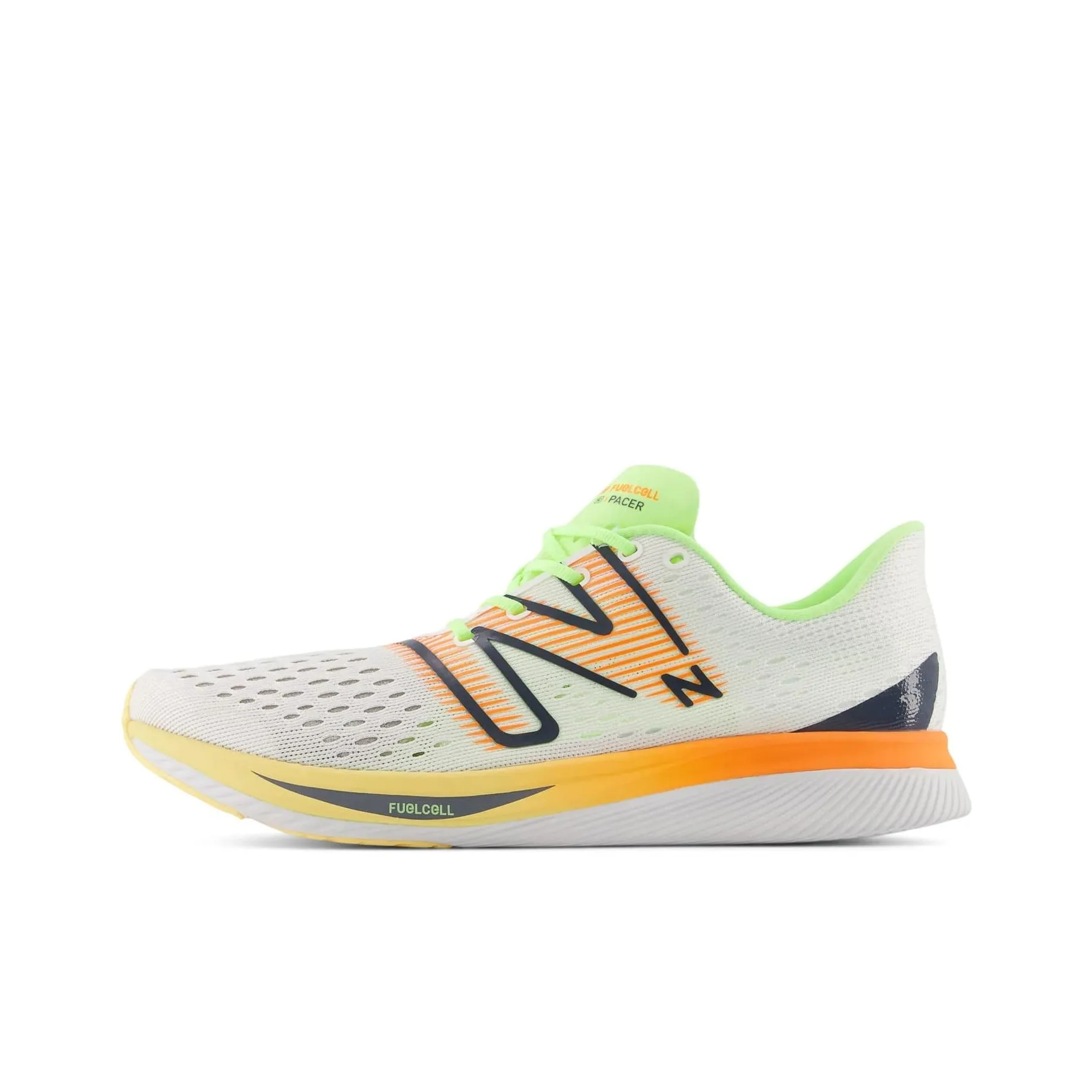 New Balance FuelCell SuperComp Pacer Low Top Running Shoes Unisex White Orange